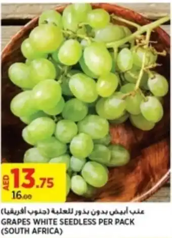 Géant GRAPES WHITE SEEDLESS PER PACK offer