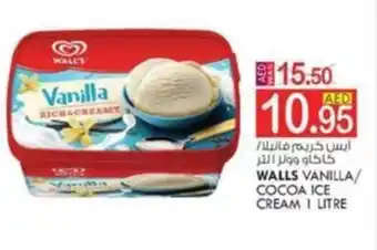 KM Trading WALLS VANILLA/ COCOA ICE CREAM 1 LITRE offer