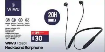 Lulu Hypermarket WIWU I GB01 Neckband Earphone offer