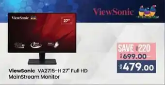 Lulu Hypermarket ViewSonic VA2715-H 27" Full HD MainStream Monitor offer