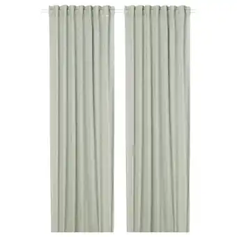 Ikea Silverlönn sheer curtains, 1 pair, light green, 145x300 cm offer