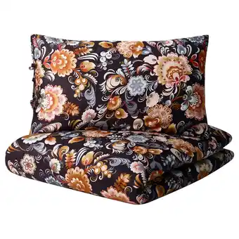 Ikea Brändeskov duvet cover and 2 pillowcases, multicolour/floral pattern, 240x220/50x80 cm offer