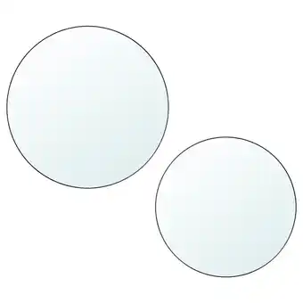 Ikea Plombo mirror, set of 2, dark grey offer