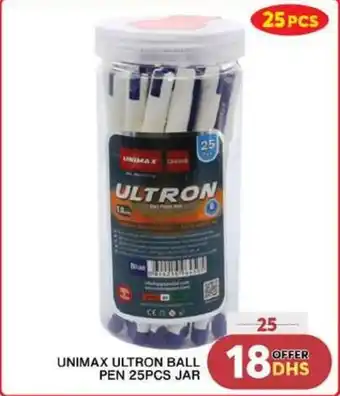 Grand Hyper Market UNIMAX ULTRON BALL PEN 25PCS JAR offer