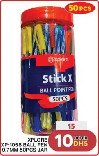 Grand Hyper Market XPLORE XP-1058 BALL PEN 0.7MM 50PCS JAR offer