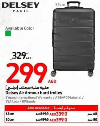 Carrefour Delsey Air Armour hard trolley offer