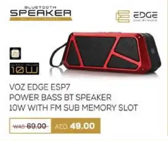Safari Hypermarket VOZ EDGE ESP7 POWER BASS BT SPEAKER 10W WITH FM SUB MEMORY SLOT offer