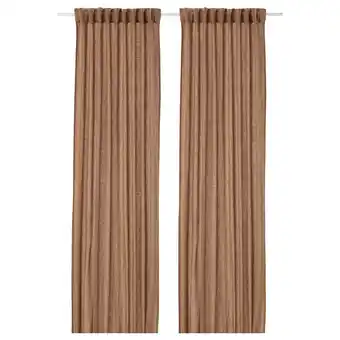 Ikea Dytåg curtains, 1 pair, dark beige, 145x300 cm offer
