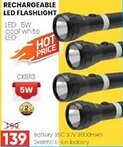 RECHARGEABLE LED FLASHLIGHT 5W CK8113