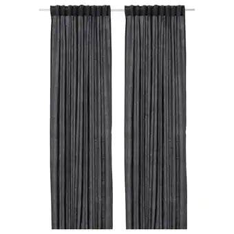 Ikea Dytåg curtains, 1 pair, dark grey, 145x300 cm offer