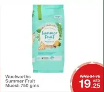 Choithrams Woolworths Summer Fruit Muesli 750 gms offer
