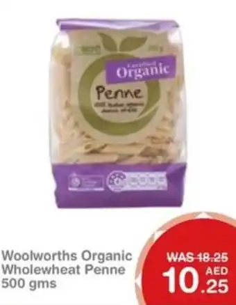 Choithrams Woolworths Organic Wholewheat Penne 500 gms offer