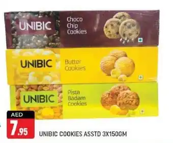 Shaklan UNIBIC COOKIES ASSTD 3X150GM offer