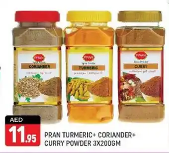 Shaklan PRAN TURMERIC+ CORIANDER+ CURRY POWDER 3X200GM offer
