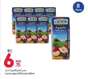 Carrefour Lacnor apple 100% juice 180ml offer