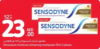Carrefour Sensodyne multicare whitening toothpaste 75ml 2 pieces offer