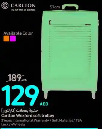 Carrefour Carlton Wexford soft trolley 57 cm offer