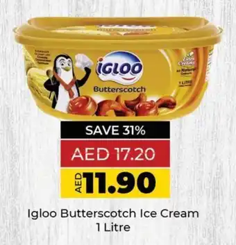 Lulu Hypermarket Igloo Butterscotch Ice Cream 1 Litre offer