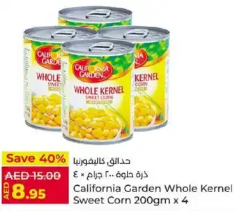 Lulu Hypermarket California Garden Whole Kernel Sweet Corn 200gm x 4 offer