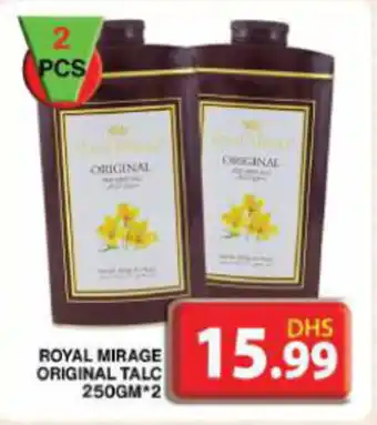 Grand Hyper Market ROYAL MIRAGE ORIGINAL TALC 250GM 2 offer
