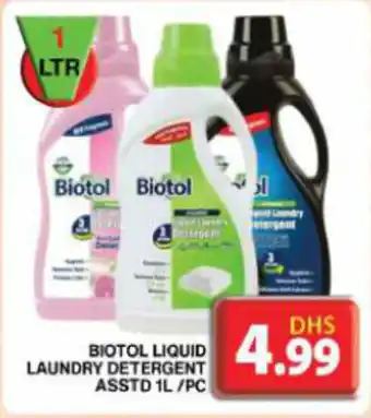 Grand Hyper Market BIOTOL LIQUID LAUNDRY DETERGENT ASSTD 1L/PC offer