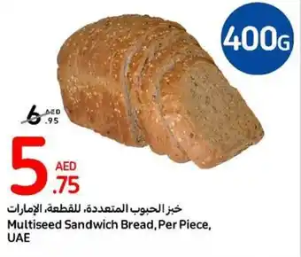 Carrefour Multiseed Sandwich Bread, Per Piece offer