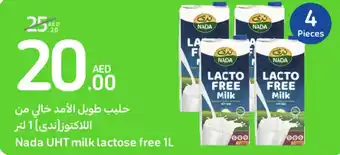 Carrefour Nada UHT milk lactose free 1L offer