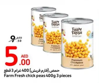 Carrefour Farm Fresh chick peas 400g 3 pieces offer
