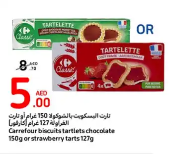 Carrefour Carrefour biscuits tartlets chocolate 150g or strawberry tarts 127g offer