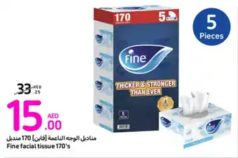 Carrefour Fine facial tissue 170's offer