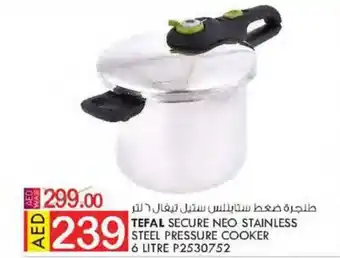 KM Trading TEFAL SECURE NEO STAINLESS STEEL PRESSURE COOKER 6 LITRE P2530752 offer