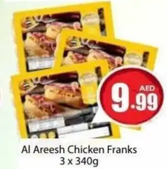 Amber Al Areesh Chicken Franks 3 x 340g offer