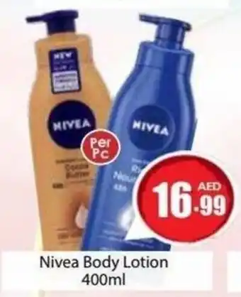 Amber Nivea Body Lotion 400ml offer
