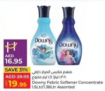 Lulu Hypermarket Downy Fabric Softener Concentrate 1.5Ltr/1.38Ltr Assorted offer