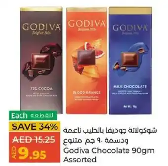 Lulu Hypermarket Godiva Chocolate 90gm Assorted offer