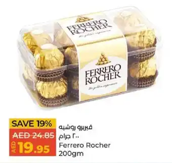 Lulu Hypermarket Ferrero Rocher 200gm offer