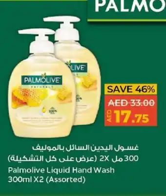 Lulu Hypermarket Palmolive Liquid Hand Wash 300ml X2 (Assorted) offer