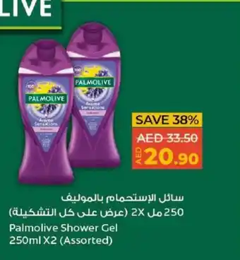 Lulu Hypermarket Palmolive Shower Gel 250ml X2 (Assorted) offer