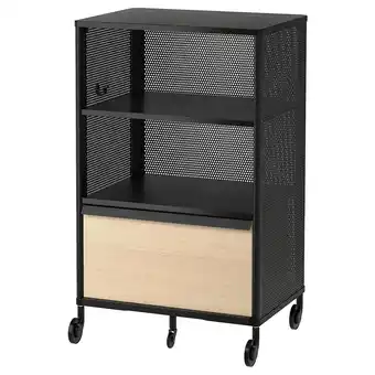 Ikea Bekant storage unit on castors, mesh black, 61x101 cm offer