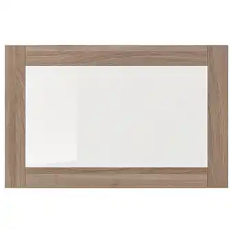 Ikea Sindvik glass door, grey stained walnut effect/clear glass, 60x38 cm offer