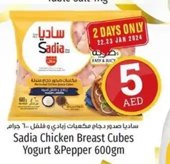 Kenz Hypermarket Sadia Chicken Breast Cubes Yogurt & Pepper 600gm offer
