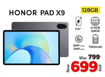 Kenz Hypermarket HONOR PAD X9 128GB offer