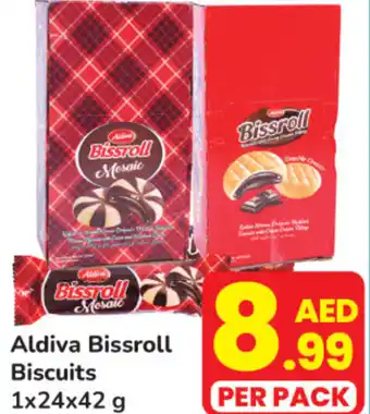 Day To Day Aldiva Bissroll Biscuits 1x24x42 g offer