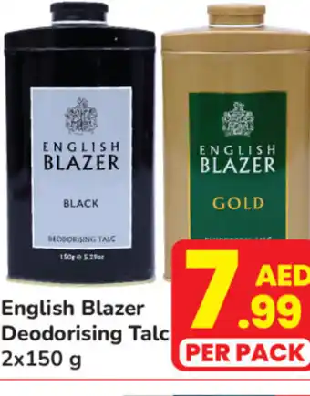 Day To Day English Blazer Deodorising Talc 2x150 g offer
