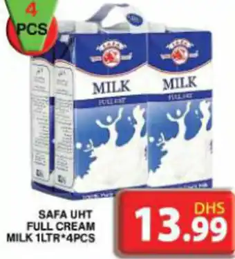 Grand Hyper Market SAFA UHT FULL CREAM MILK 1LTR*4PCS offer