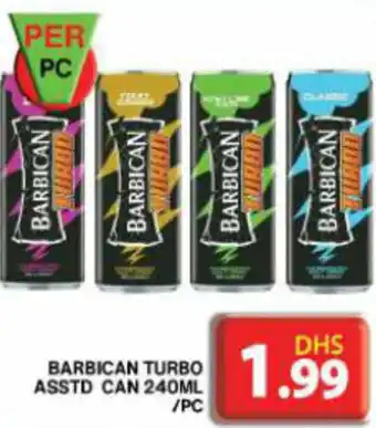 BARBICAN TURBO ASSTD CAN 240ML