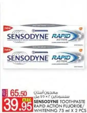 KM Trading SENSODYNE TOOTHPASTE RAPID ACTION FLUORIDE/ WHITENING 75 ml X 2 PCS offer