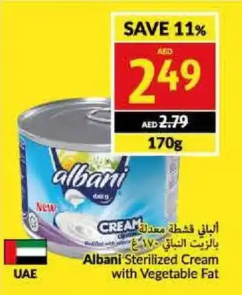Viva Albani Sterilized Cream with Vegetable Fat 170g offer