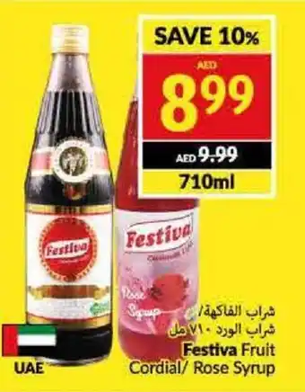Viva Festiva Fruit Cordial/ Rose Syrup 710ml offer