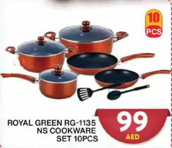 Grand Hyper Market ROYAL GREEN RG-1135 NS COOKWARE SET 10PCS A offer